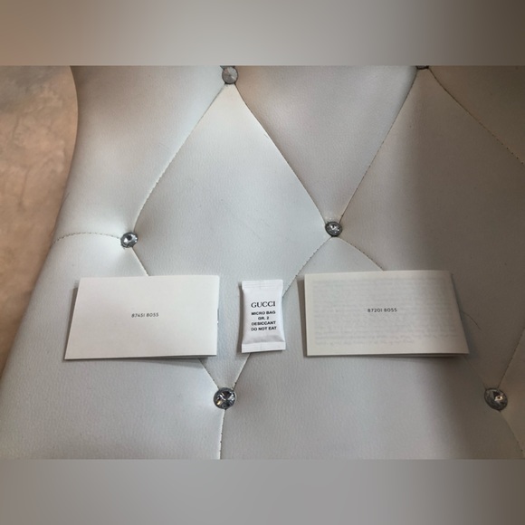 ❌SOLD❌ GUCCI INTERLOCKING G CHAIN LEATHER CROSSBODY BAG - WHITE (NEW WITH TAGS) - Picture 9 of 14